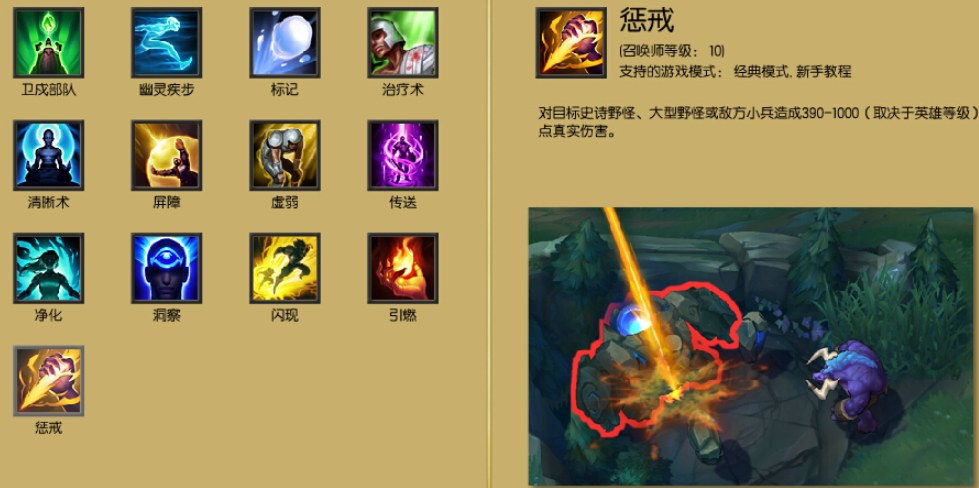英雄联盟手游武器带什么惩戒