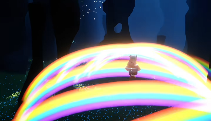 光遇怎么在樱花树下放彩虹