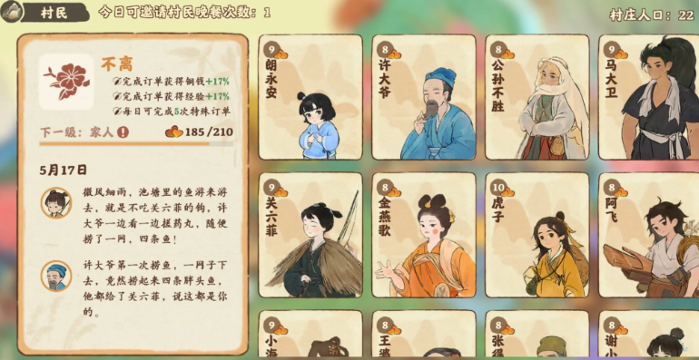 桃源深处有人家村民喜好怎么玩 桃源深处有人家村民喜好怎么玩